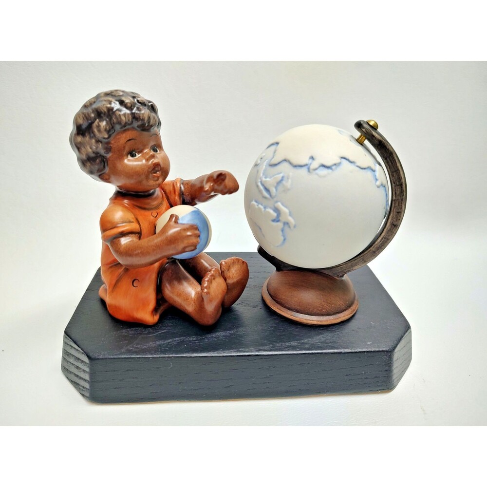 Vintage 3 pc set Hummel Goebel African Wanderer Globe First Issue #1443 3.5" T
